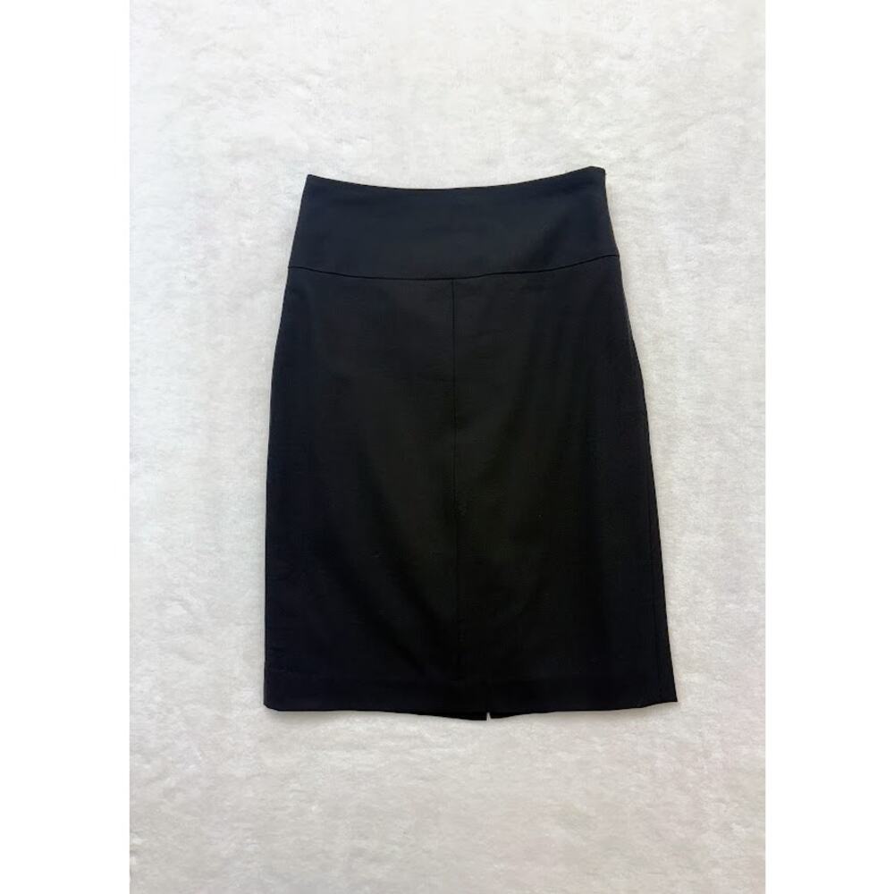 Banana Republic Classic Wool Pencil Skirt Black Knee Length Size 0 Suit Separate